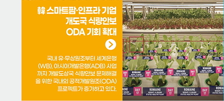 韓 스마트팜·인프라 기업 / 개도국 식량안보 ODA 기회 확대