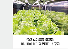 국산 스마트팜 '마인팜' / 미 J사에 마이팜 컨테이너 공급